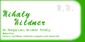 mihaly wildner business card