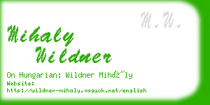 mihaly wildner business card